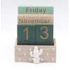 Wooden Perpetual Calendar - Reusable Desk Calender - Eco Friendly