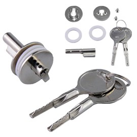 1set Cabinet Locks with Keys Glass Door Lock Sliding Door Lock Terrarium Lock for Terrarium Showcase Display