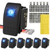 DaierTek Marine Boat Rocker Switch 12V, Lighted Blue LED Waterproof