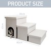 Uandhome Dog Stairs for Bed with Storage,Foldable 3-Step Pet Stairs