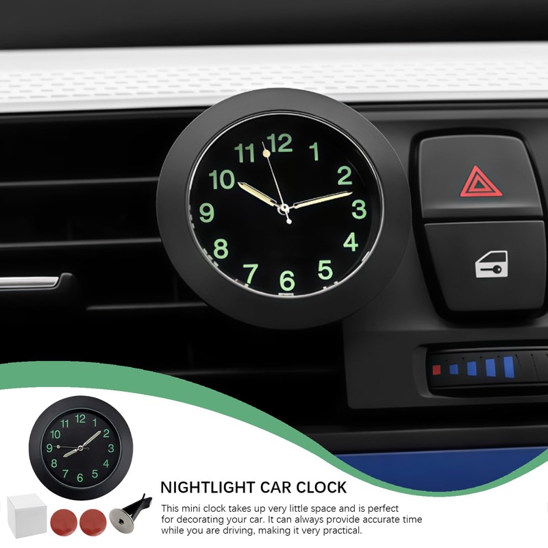 Car Dashboard Clock, Mini Luminous Car Clocks, Universal Automotive Clock,