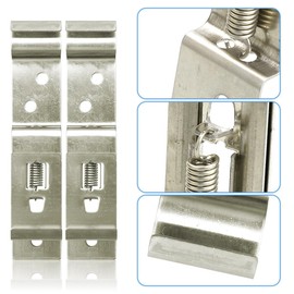 2Pcs Trailer Number Plate Clips, GLADFRESIT Stainless Steel License Plate Bracket, Spring Loaded Number Plate Clips Holders for Trailers trucks Caravans