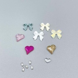 [Lungs_62] Heart Crystal Nail DIY Nail Tip Parts Cubic (46431458) - I.Heart(Pink)／FREE / [룽스_62]하트 크리스탈 네일 셀프네일팁 파츠 큐빅 (46431458) - I.하트(핑크)／FREE