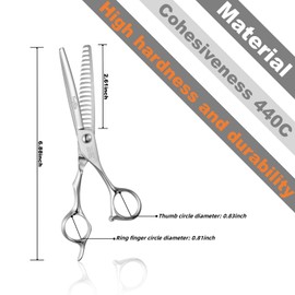 Fengliren High-end Professional Hair Thinning Scissors Hair Cutting Teeth Shears Barber Hairdressing Texturizing Scissors Extremely Very Sharp 6.3 Inch 440C Stainless Steel For Men Women Salon & Home