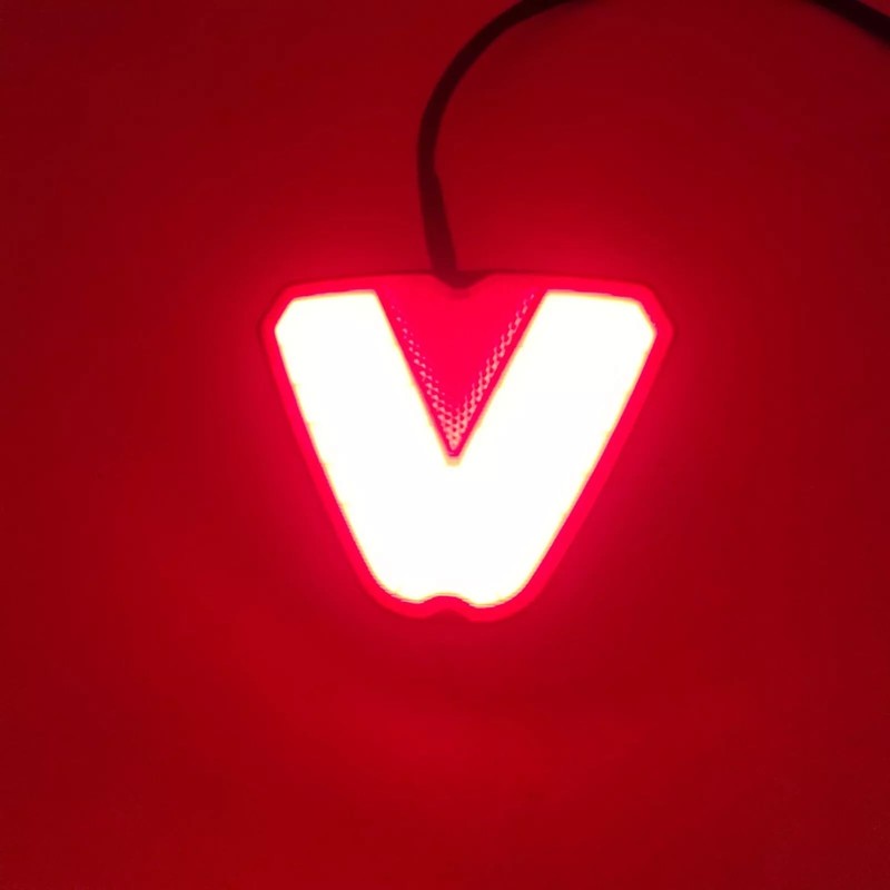 fits 2" Hitches Light-Up Triangle Shape Trailer Hitch Receiver Cover