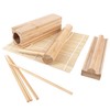 Toys4Boys Bamboo Sushi Making Kit-Sushi Set with Rolling Mat, Cylinder