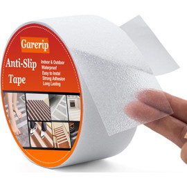 Clear Anti Slip Tape, Transparent Grip Tape Non-Slip Adhesive Tape Indoor/Outdoor Stair,Tubs, Boats, Safety Grip Tape Non Skid Roll for Stair Steps (Clear, 2 Inch x 35 Feet)