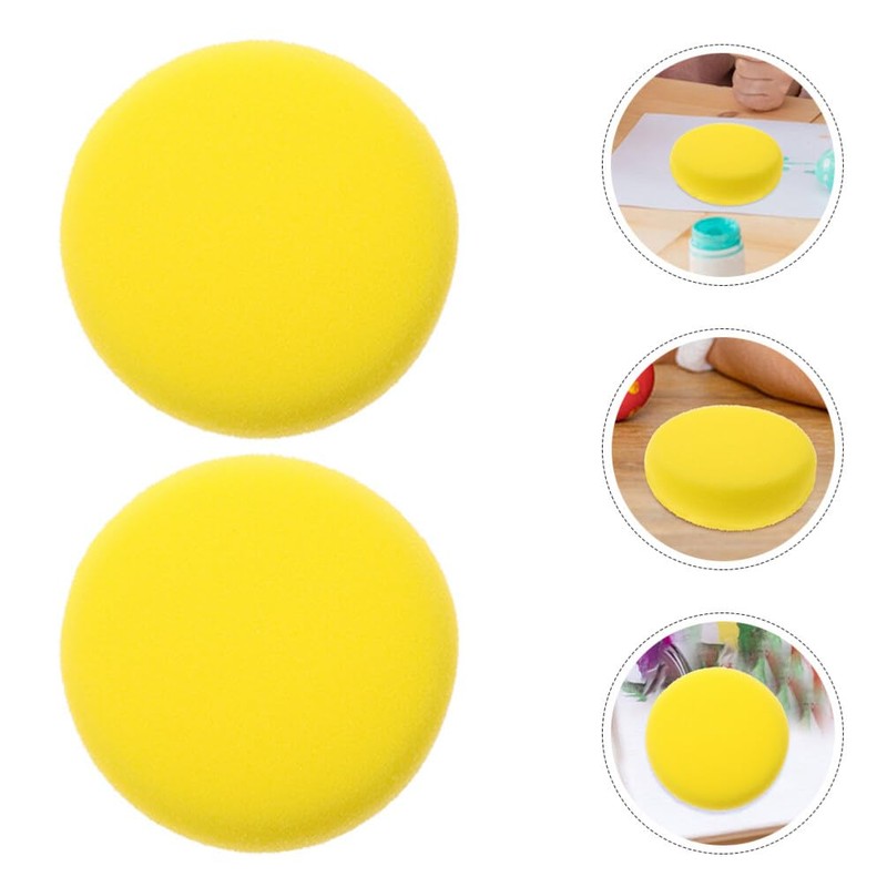 SEWACC 16pcs Sponges for Art Round Design Easy to Clean