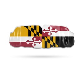 Impact All Sports Mouthguard Lacrosse, Football, Hockey, Basketball, ​​Jiu-Jitsu, and More, Breathable Mouthguard for Youth Adults, Professional Custom-Fit, Maryland State Flag