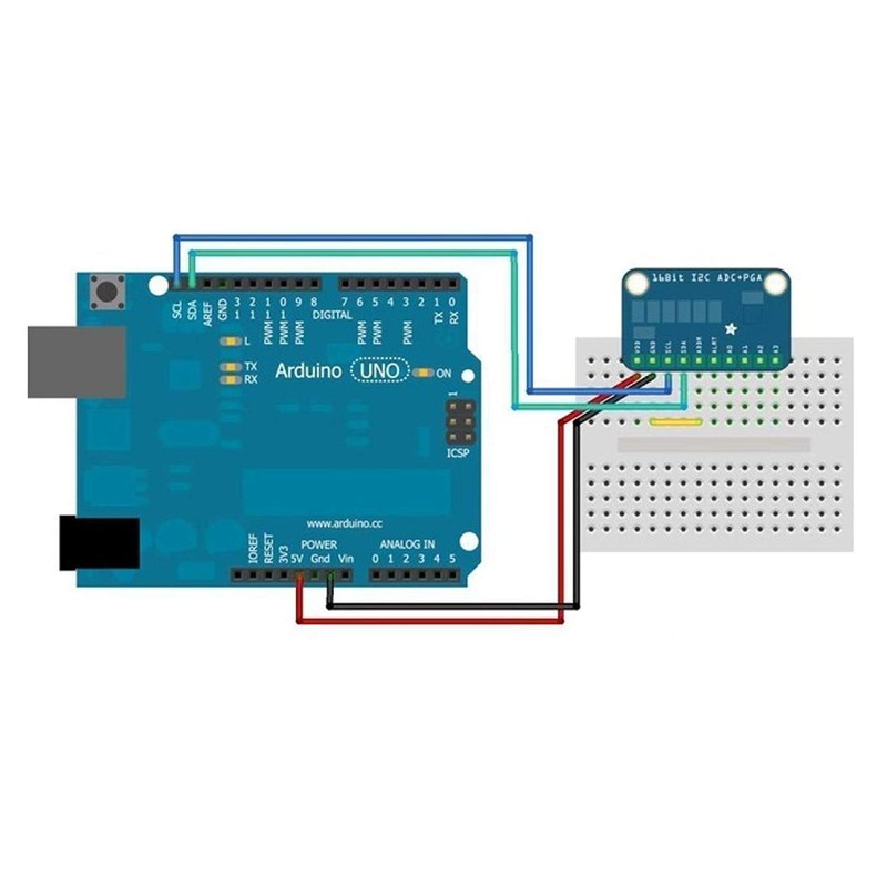 ARCELI 16 Bit 16 Byte 4 Channel I2C IIC Analog-Digital