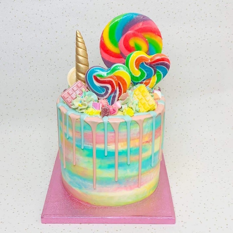 Rainbow Love Heart Lollipop - 35g - 1 Lollipop -