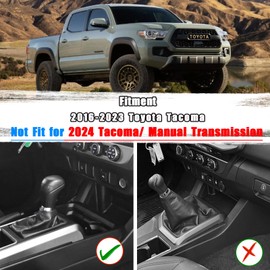Neepiar 3PCS Center Console Organizer Compatible with Toyota Tacoma 2016-2023 Armrest Storage Box Armrest Hidden Tray Gear Shift Box Interior Accessories-NOT FIT Manual Transmission