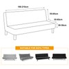 YancLife Sofa Cover 3-Seater Without Armrest, Stretch Sofa Cover without