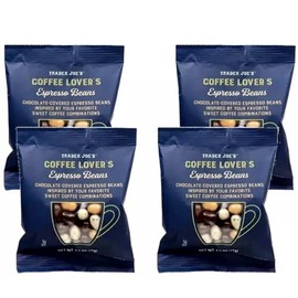 Trader Joe's 4 X 2.5 oz Trader Joe's Coffee Lover's Chocolate Covered Assorted Espresso Beans