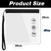 4 Pack Clear Toiletry Bag, Leakproof Airport Security Liquid Bag
