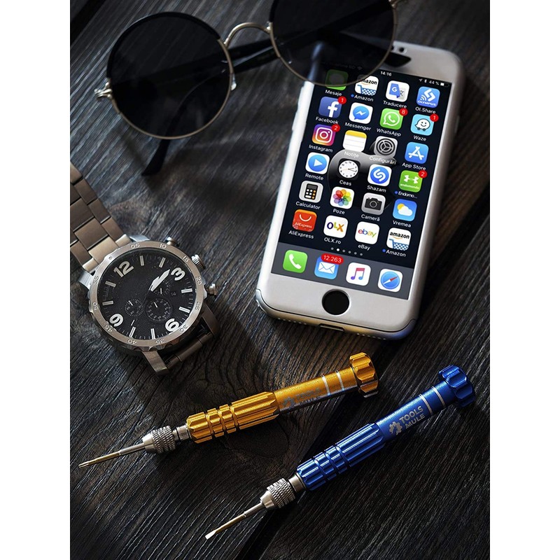 RED SHIELD 3-in-1 Mini Precision Screwdriver Set for Eyeglasses, Sunglasses,