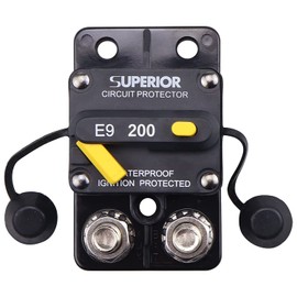 ZOOKOTO 12-48V DC 200A Surface Mount Circuit Breaker with Manual Reset Waterproof 200Amp