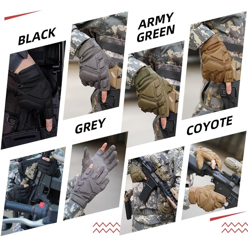 Seibertron S.O.L.A.G-HI 2.0 Half Index Finger Tactical Gloves - Touchscreen
