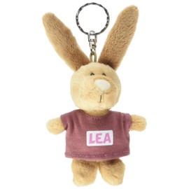 NICI Lea 44634 Keyring Rabbit with T-Shirt 10 cm Beige