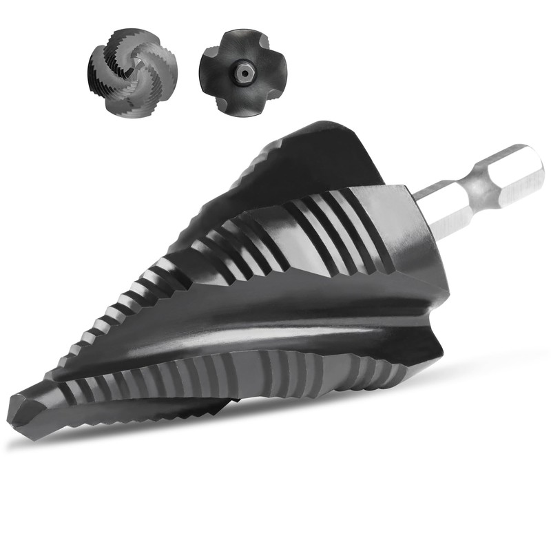 Cobalt M35 Step Drill Bit, TiAlN Coating 4 Spiral Flute
