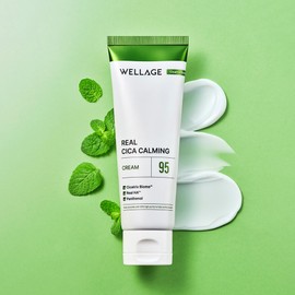 Wellage Real Cica Calming 95 Cream 50ml / Soothing/Moisturizing / 웰라쥬 리얼 시카 카밍 95크림 50ml / 진정/ 보습