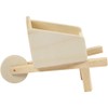 greedeko Miniature Wheelbarrow for Crafts, 11 x 6 cm, Wood,