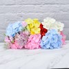 MECCANIXITY Silk Artificial Hydrangea Flowers, Pink Artificial Flowers Heads with
