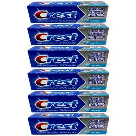 Crest ( LOT 6 ) Crest Fresh Mint Baking Soda & Peroxide Whitening Toothpaste 2.4 oz Ea