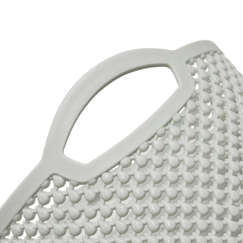 JVL Droplette Design Plastic Round Storage Basket, 3.3L,16 x 19cm