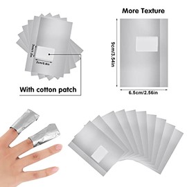Pack of 200 Nail Polish Remover Wraps, Nail Polish Pads, Aluminium Foil Nail Polish Remover, Easy Removal of Gel