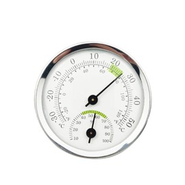 Thermometer Hygrometer, Indoor Analogue 2-in-1 Hygrometer Indoor Analogue & Thermometer, 5.8 cm Indoor Humidity Meter, Thermo-Hygrometer for Homes, Greenhouses, Gardens, Green