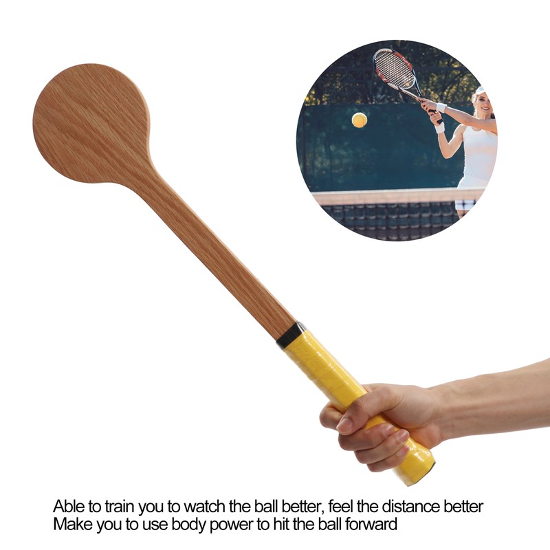 Tennis Pointer Spoon Wood Sweet Pointer Trainer Racket Swing Practice
