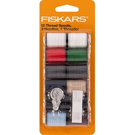 Fiskars Hand Sewing Thread, Sewing Accessories and Supplies for thread for sewing, 12 Standard Color Pack