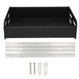 Wall Mounted Spice Rack Nordic Style Large Capacity Space Saving Strong Load Bearing Kitchen Spice Organiser for Kitchen Black