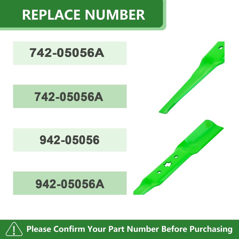 JYLEYJ (3 Pack) Mower Blade Replace 742-05056 942-05056 742-05056A 942-05056A