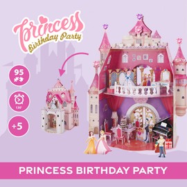 3D Puzzle Princess Birthday Party - 3D Puzzle for Children | Princess Castle | 3D Puzzle Children 5 Years or More | 95 Pieces | 524 Stickers | 3D Puzzle