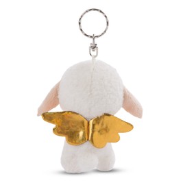 NICI 47834 Glubschis Guardian Angel Keyring 9 cm Sheep Glowy Nalla, Plain, White, Medium