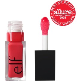 e.l.f. Cosmetics Glow Reviver Aceite para Labios Red Delicious Rojo Intenso Hidrata y Nutre con Brillo Intenso y Efecto Jugoso, Fórmula con Aceite de Jojoba, Vegano y Libre de Crueldad Animal