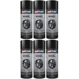 Sherwin-Williams Company Duplicolor High Performance Gloss Black Wheel Paint (12 oz) - 6 Pack