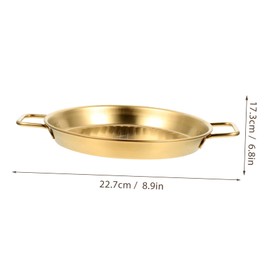 Operitacx Amphora Pizza Pan Pizza Steel Pizza Tray Trays Pizza Pan for Home Crust Oven Dish Pizza Baking Mould for Oven Pizza Pan with Holes Cooking Golden Stainless Steel