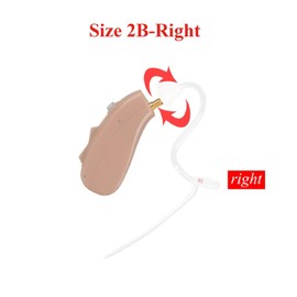 BTE Hearing Amplifier Accessories, 2 Pieces 2B Size Slim Sound Tubes for Right Ear