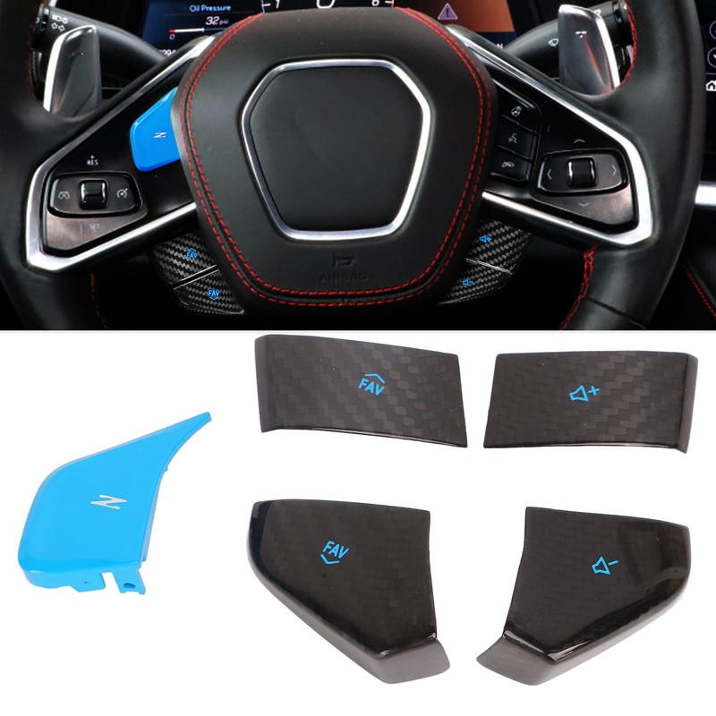 Steering Wheel Z Mode FAV Volume Button Covers Trims Stickers