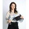 Binocktails Clutch Purse with Flask (Black), Holds 26 oz (800