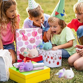 DOOCECIY 4 PCS Axolotl Squishy, Axolotl Fidget Toy for Anxiety Relief