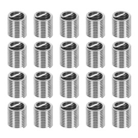 PATIKIL Wire Thread Inserts M12x1.75 Metric 2D 24mm, 20Pcs 304 Stainless Steel Helical Coiled Wire Screw Threaded Sleeve Sheath for Mechanical Equipment Automotive Repairs