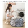Mesh Laundry Hamper Basket, Sturdy 3 Compartments Laundry Basket, Foldable