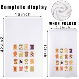 MYSOMY Toast Breakfast Towel Avocado Toast Gifts Toast Kitchen Towels Avocado Toast Brunch Towel (16Bread UK)