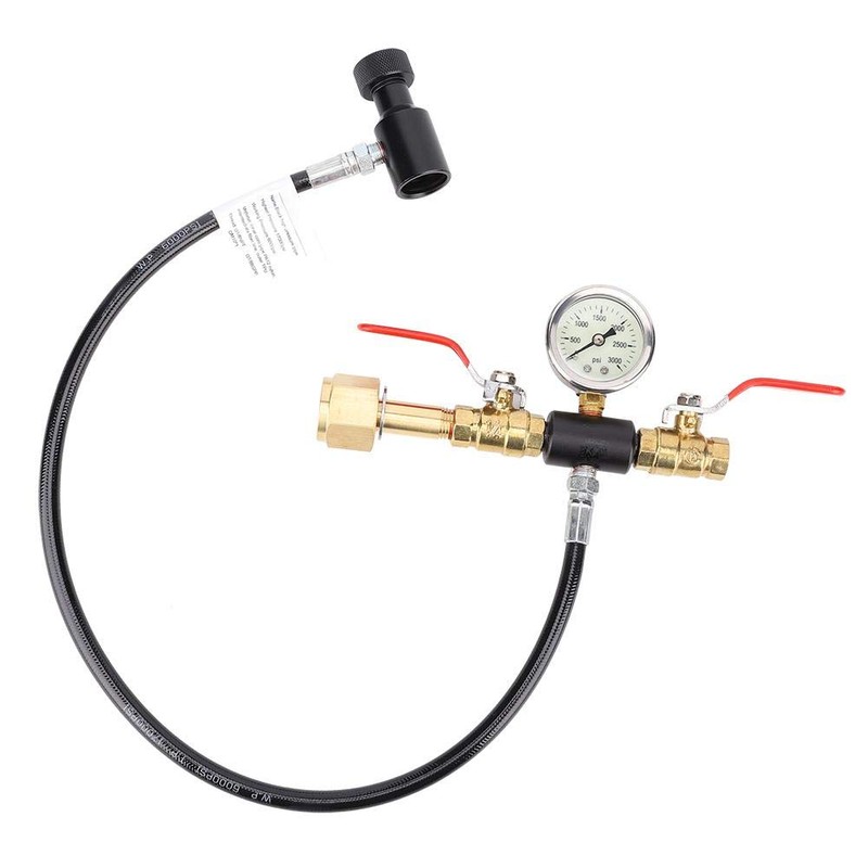 Dual Valve CO2 Filling Adapter, CO2 Cylinder Refill Bottle Connector