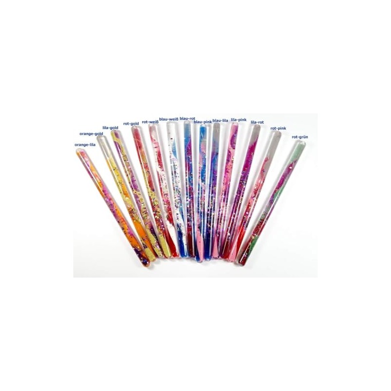Magic Wand Glitter Wand 2 Coloured Wand with Spiral