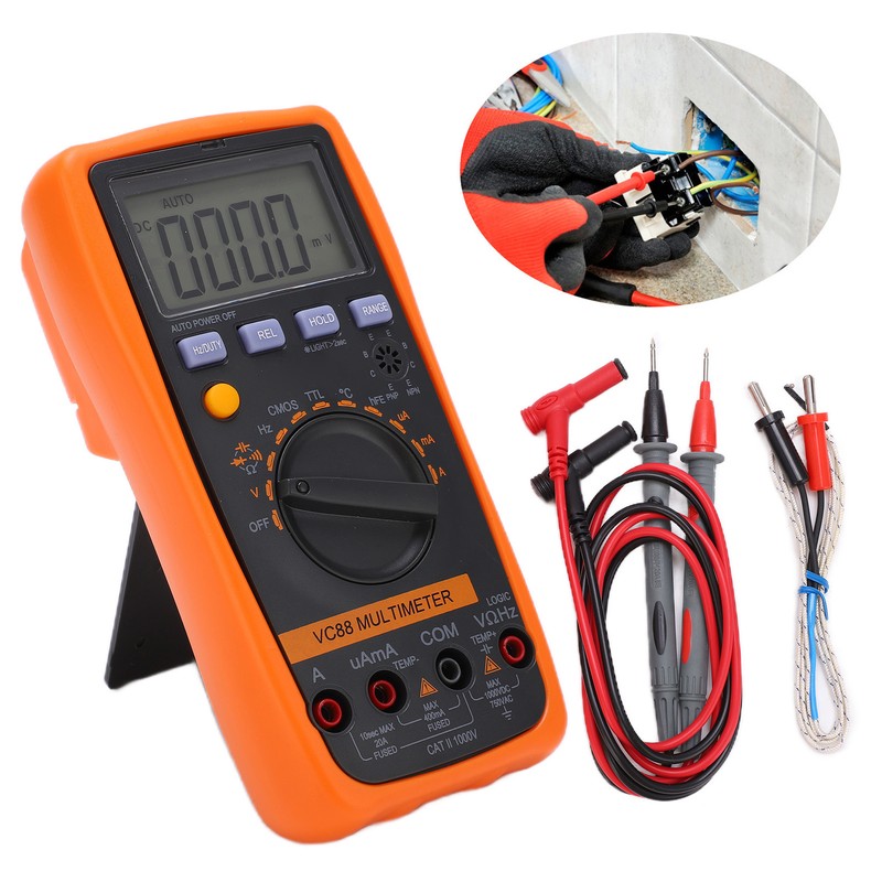 VC88 1000V/20A Multimeter Logic Level Test Portable Automatic Range for
